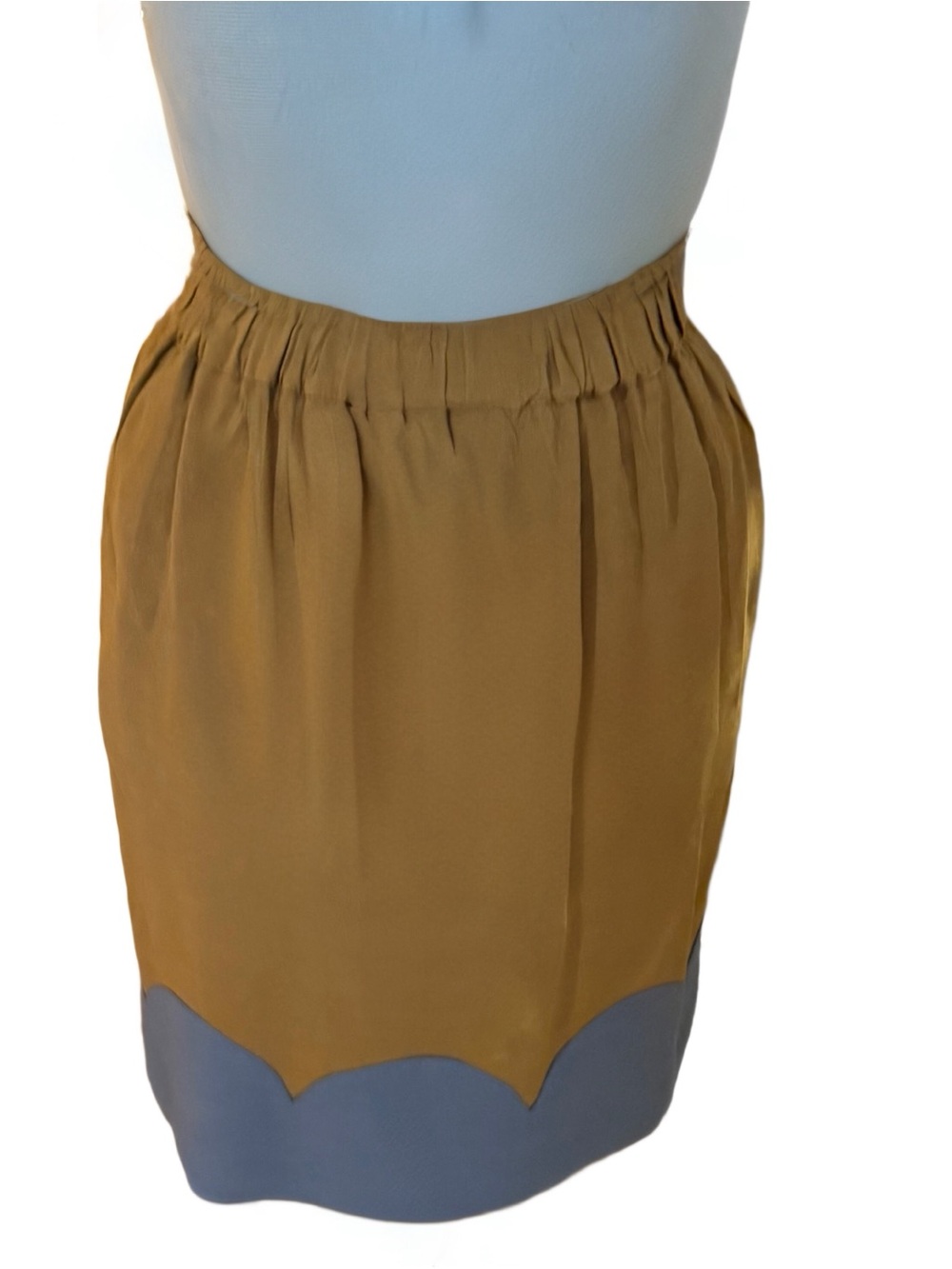 NWT Fossil “Stella” Copper and Gray Scalloped Skirt - Size Large (12/14)